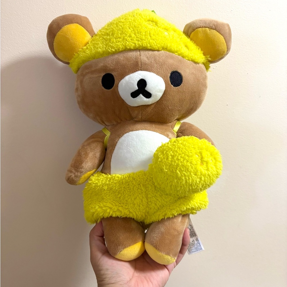 Rare Lemon Rilakkuma 16.5” H plush SanX
